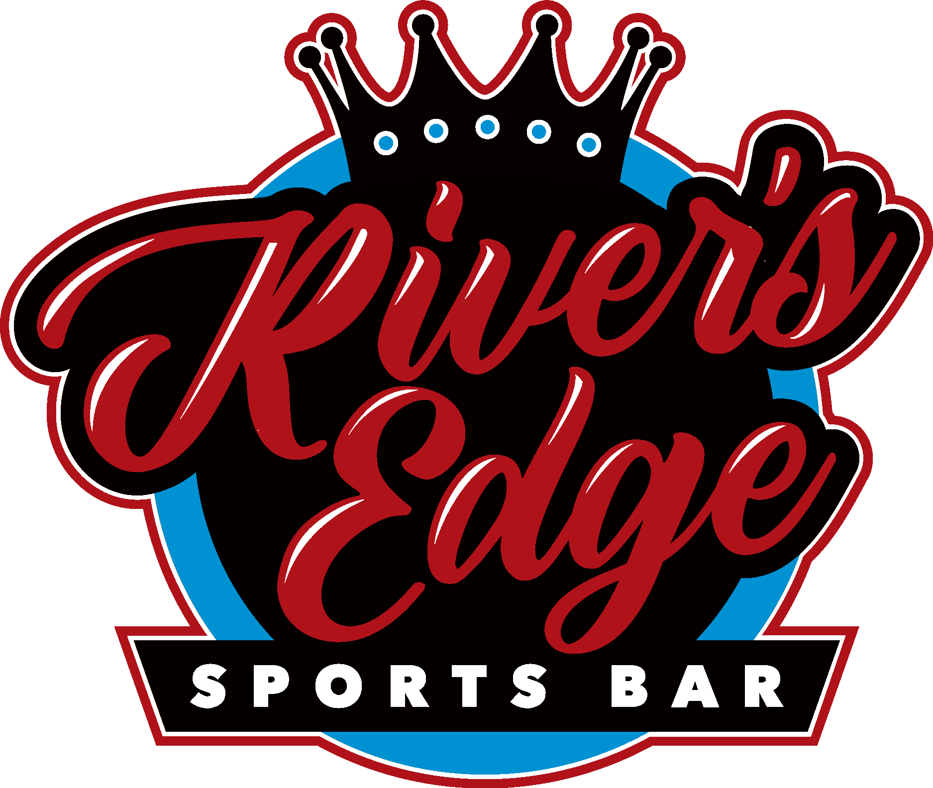 Rivers Edge Sports Bar Logo Vector Logo
